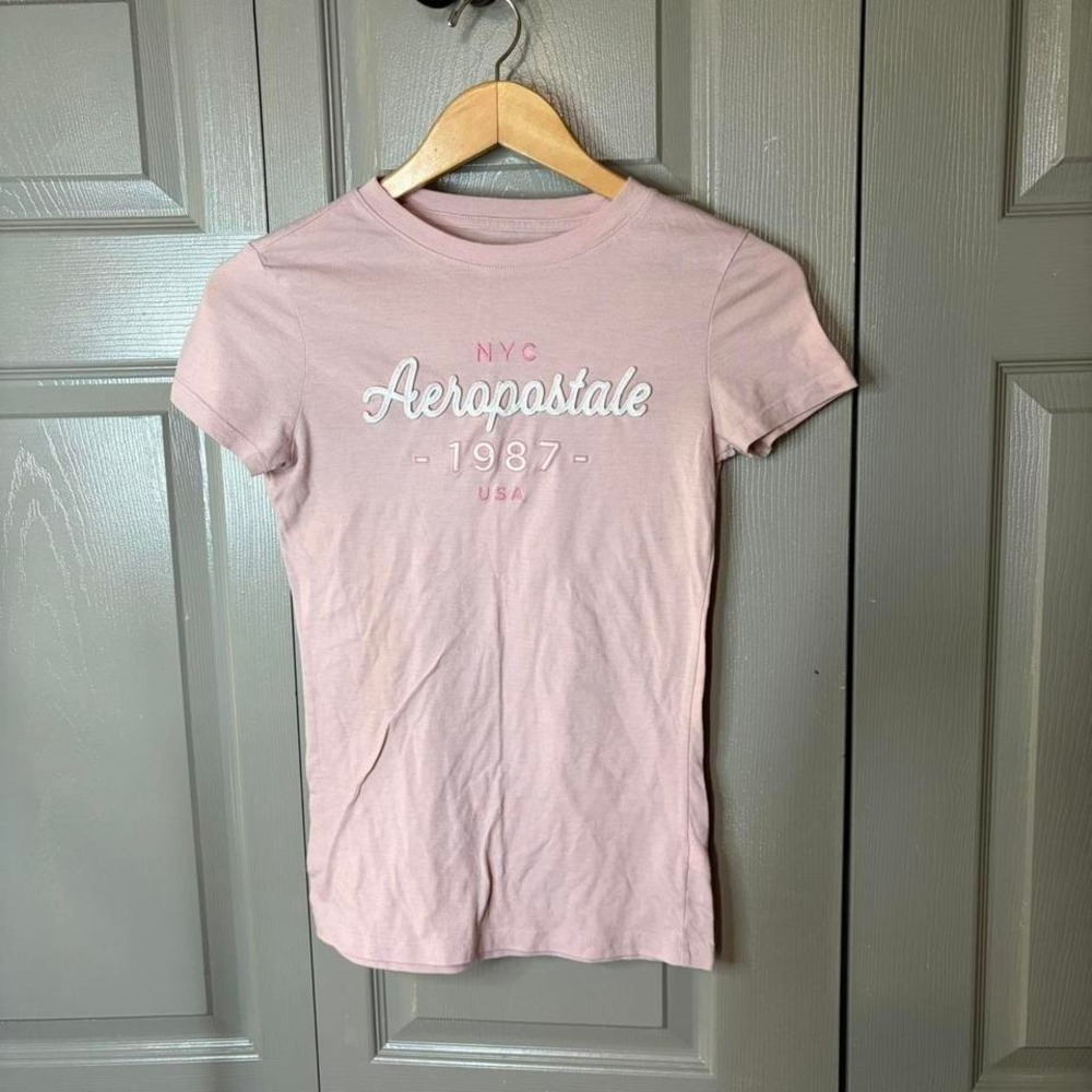 Aeropostale pink baby tee Size S‎ 14 x 24 y2k preppy